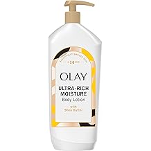 Olay Body Lotion for Women, Ultra Rich Moisture, 24hr Moisturizing &amp; Deep Hydration, Absorbs Instantly, Penetrating Vitamin B3 Complex, For All Skin Types, Shea Butter Scent, 18 fl oz