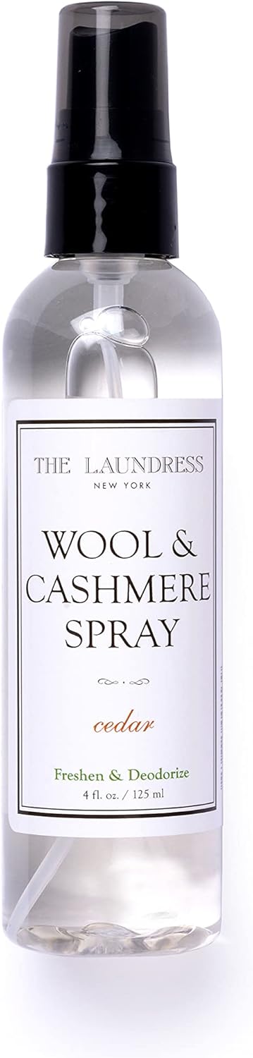 The Laundress New York, Wool Cashmere Spray Scented AllergenFree Fabric Refresher NonToxic Formula Antibacterial Clothing Spray, Clear, Cedar scent, 4 Fl Oz (C-014) : Health & Household