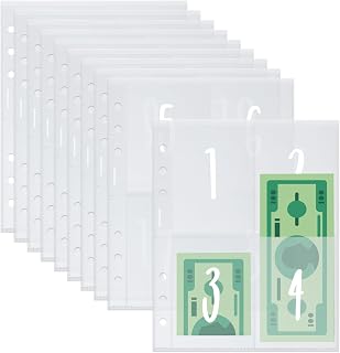 25 Sheets Money Saving Budget Binder Inserts, Numbered 1-100 A5 Money Saving Binder Refills for Replacement Money Organiser Saving Binder Pockets Pouches Envelope Challenge for Cash Stuffing