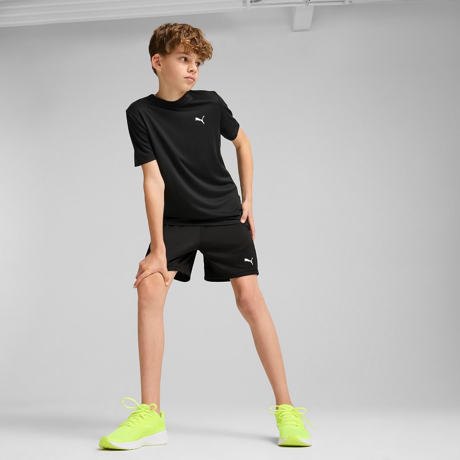 Детские спортивные шорты PUMA (Пума) быстросохнущие TAD ESS Poly Shorts B 527191 для мальчиков 160-26 Весна/лето, Цвет Черный Puma (01), фото 4