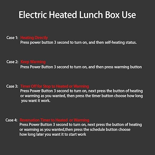 Miniatura 9 de Lonchera térmica con batería eléctrica inalámbrica para hombres, adultos, lonchera portátil para alimentos, contenedor de alimentos de 6.8 tazas,