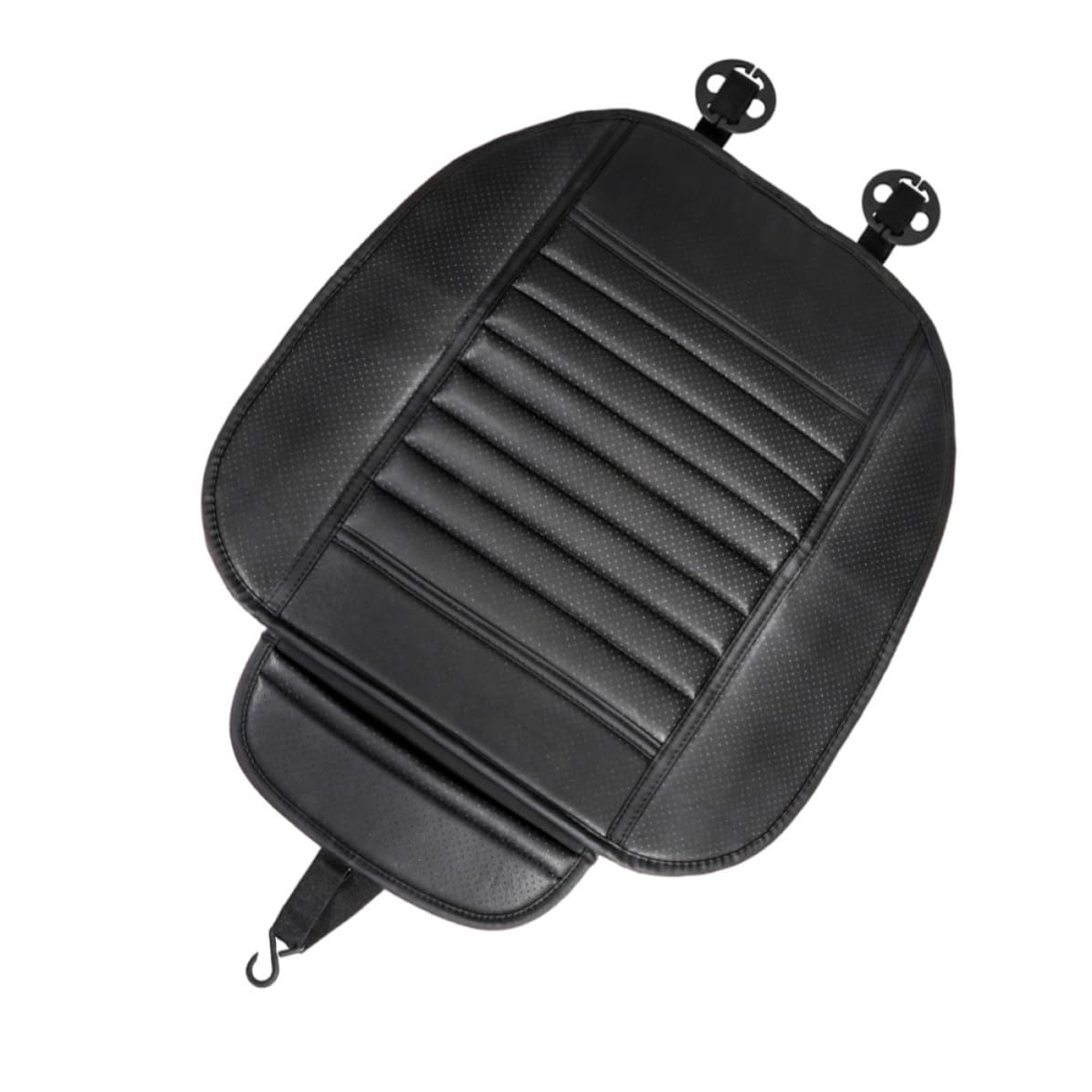 Funda asiento delantero coche antideslizante PU negro transpirable 8