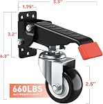 SPACEKEEPER Workbench Casters kit 660 Lbs - 4 Heavy Duty Retractable Caster Designed for Workbenches Machinery & Tables