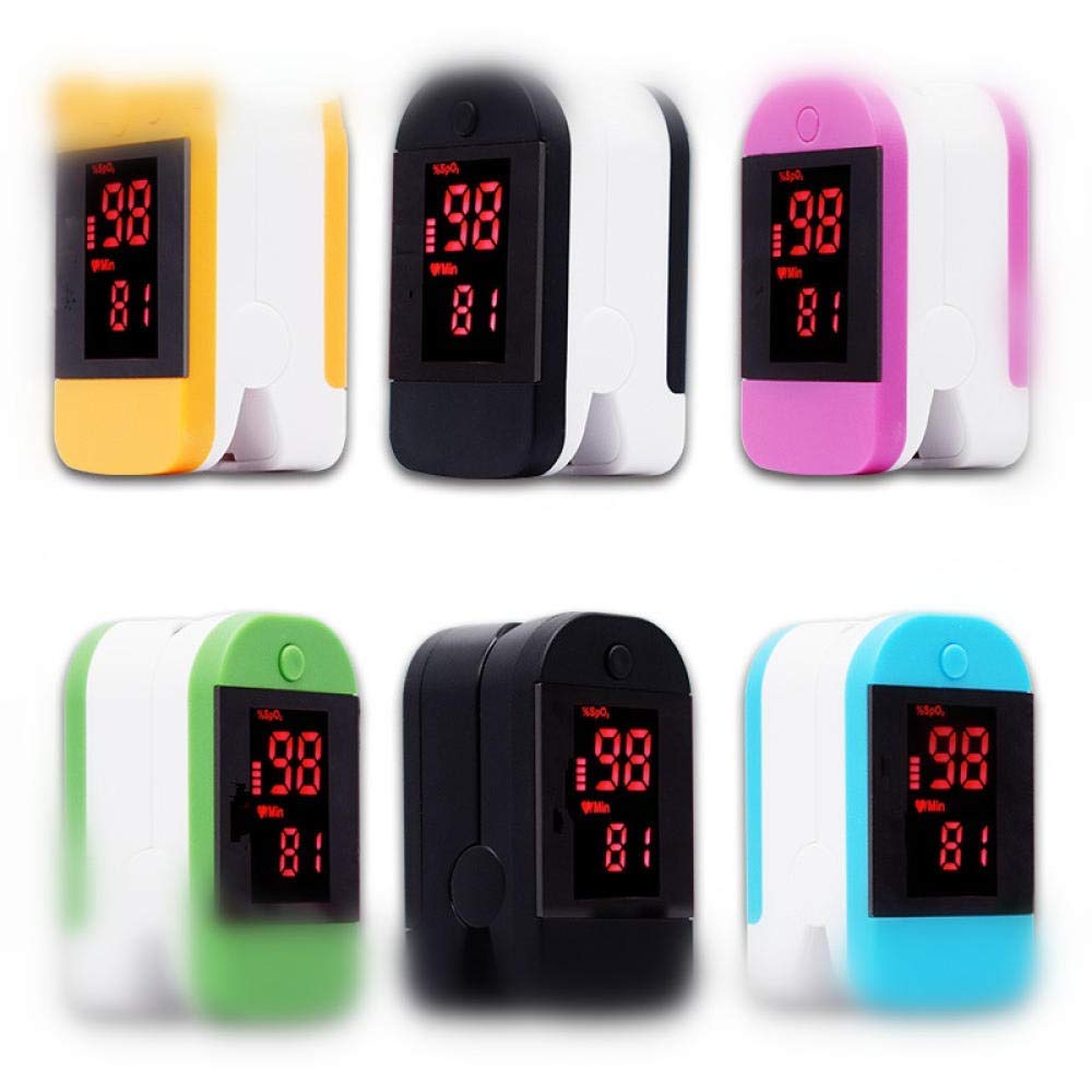 Dedo Oxímetro de pulso con pantalla LED Latido del corazón Pulso Saturación de oxígeno en la sangre Detección de oxímetro de pulso Oxímetro casero Frecuencia cardíaca （Colores de estilo aleatorio ）