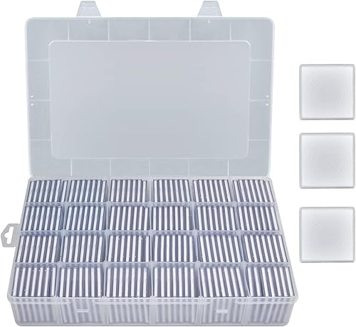 Vista 30 de Cápsulas de monedas de 1.811 in con junta de espuma y caja organizadora de almacenamiento de plástico, 6 tamaños (20/25/27/30/38/1.811 in)