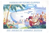 Lost Island Trading Company - Pan Am - Hawaii by Clipper - Vintage Travel Poster (8x12Inches-US/CANOnly)