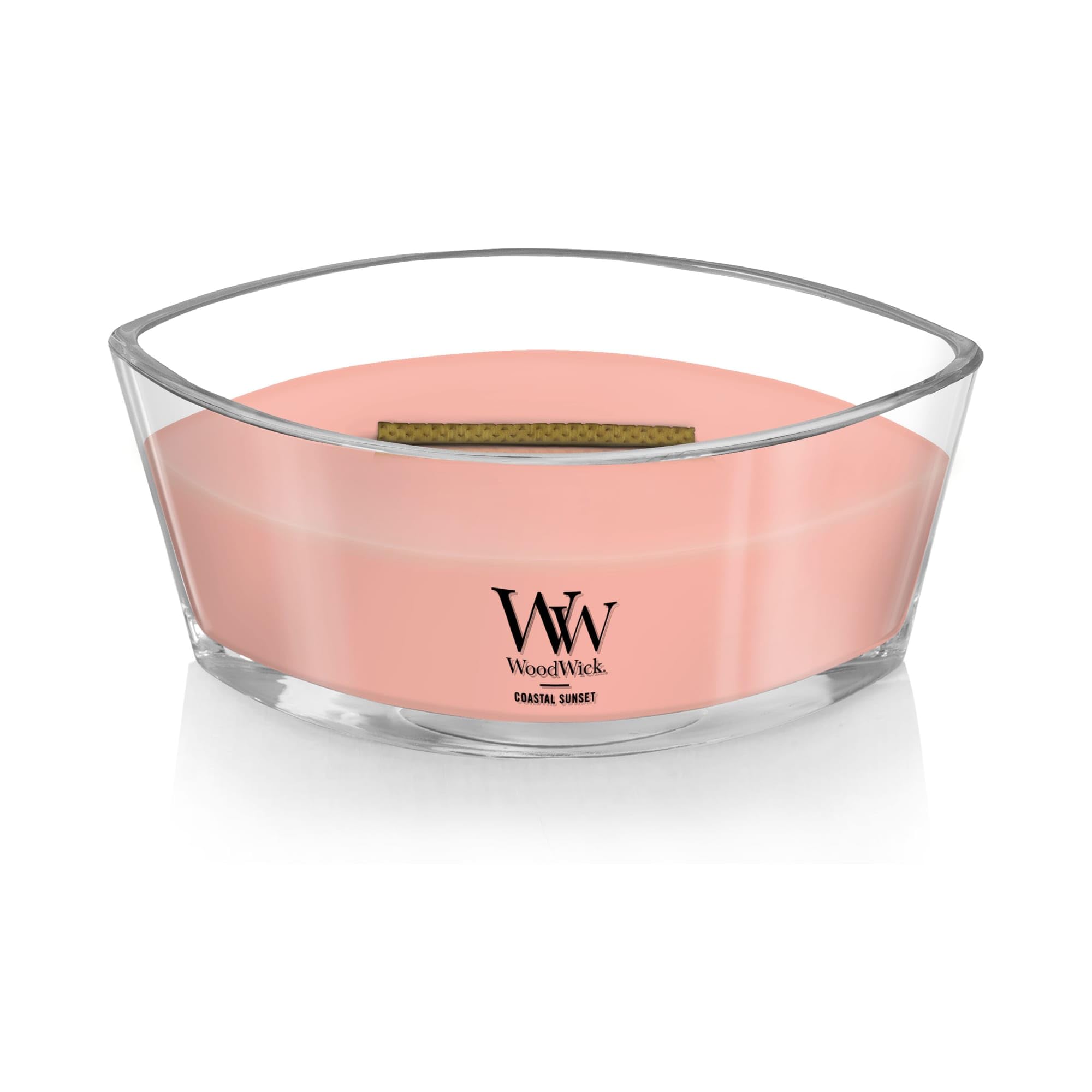 WoodWick Ellipse candela profumata con fiamma HearthwickTramonto sulla costa