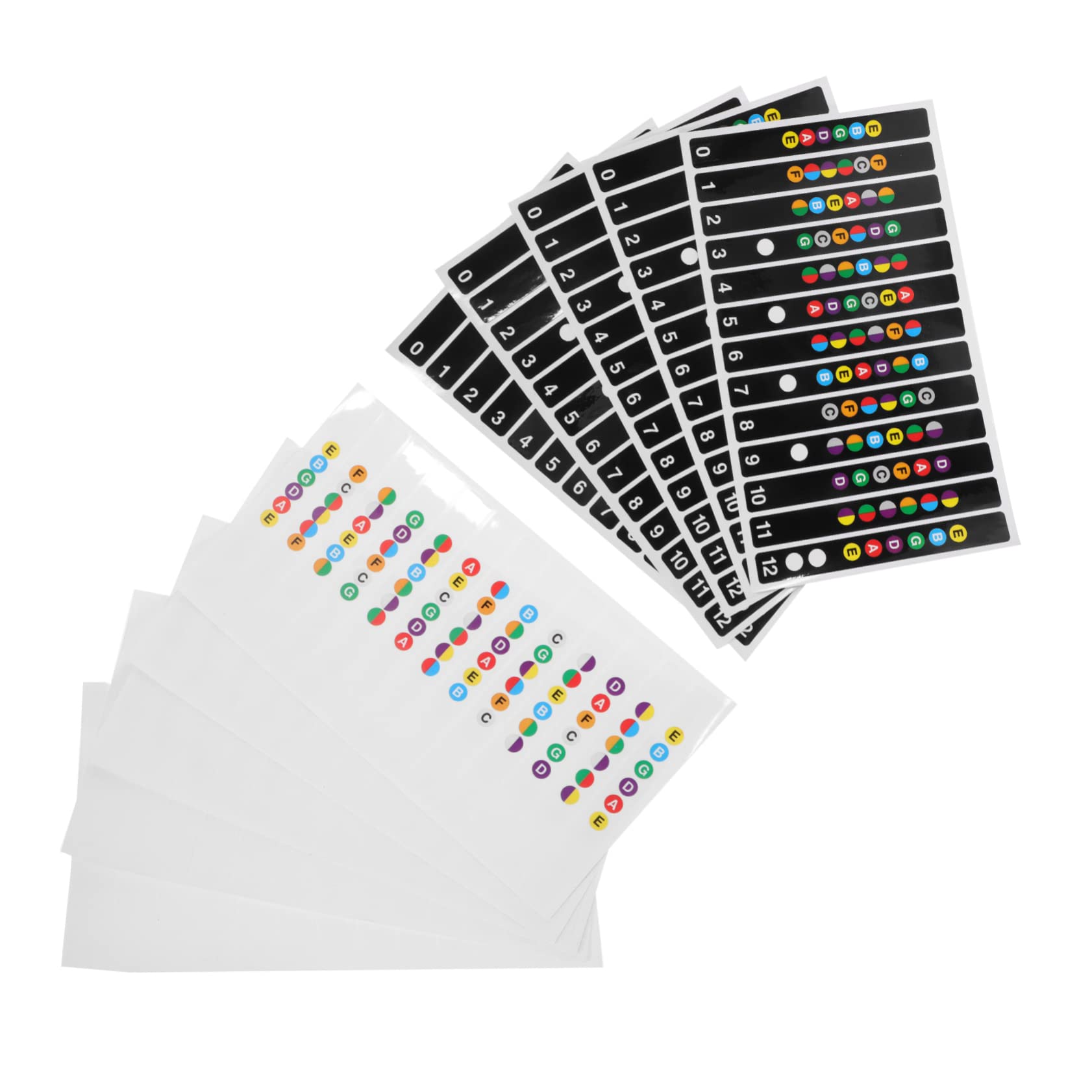 ibasenice 50pezzi Adesivi Per Tastiera Chitarra Elettrica Stickers Note Musicali Per Principianti Facili Da Applicare e Visibili Per Apprendimento e Pratica Della Chitarra