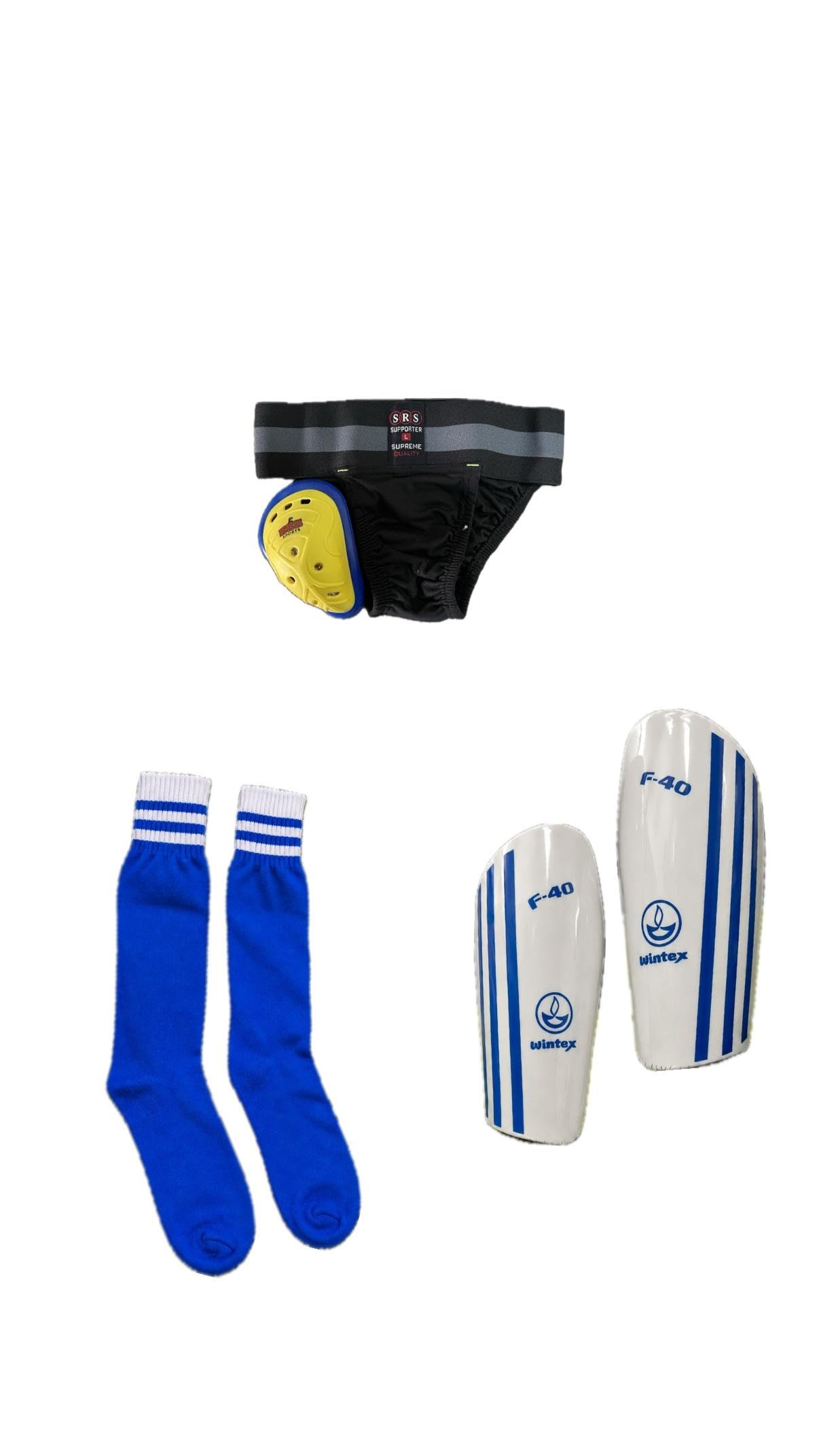 Complete Football Safety Combo – Shin Guards, Socks & Abdominal Guard-image-48