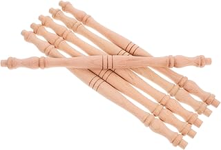 Gatuida 6pcs Unfinished Wooden Baluster Spindles DIY Decorative Wood Craft Spindles for Furniture Deck Railing Indoor Stairs and Home Multipurpose Wood for Custom Painting and Woodworking