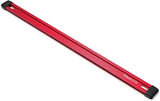 Olsa Tools Aluminum Socket Organizer Rail | Professional Quality Socket Rail Holder With No Clips (Red)