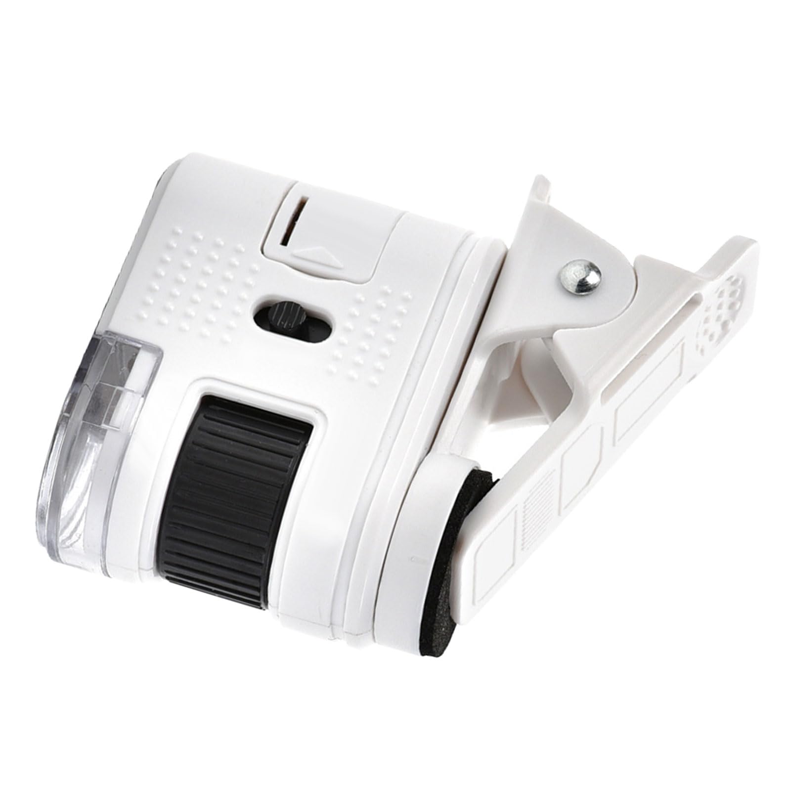 Zayiuki With Clips Portable 100X Magnification Mini Microscope For Smartphones With Led Illuminatiing And Clip On Design Jewels Magnifier
