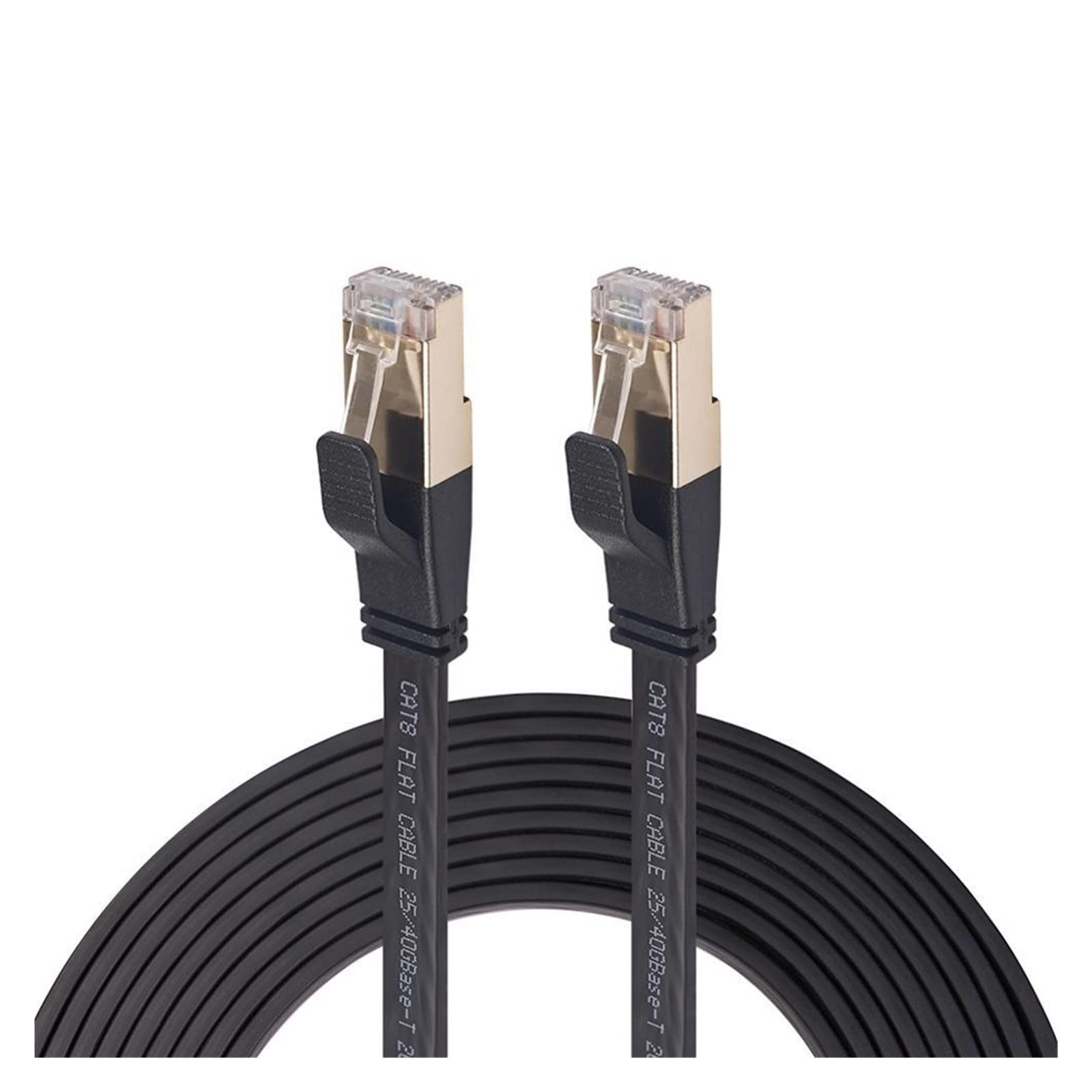 Vergoldetes flaches Cat8-Ethernet-Rj45-Kabel, Stecker auf Stecker, Multi for Modem-Router, LAN-Netzwerk, 3 m, 5 m, 10 m, 15 m, 20 m(3m)