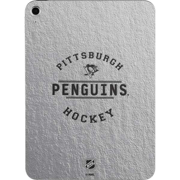 Skinit Decal Tablet Skin Compatible with iPad 11th Gen (2025) - Officially Licensed NHL Pittsburgh Penguins Black Text Design