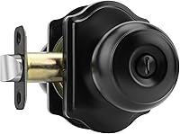 Vista 8 de Haidms - Perillas interiores de puerta de bronce aceitado, perillas de privacidad para puerta interior, perillas de puerta interior de bronce