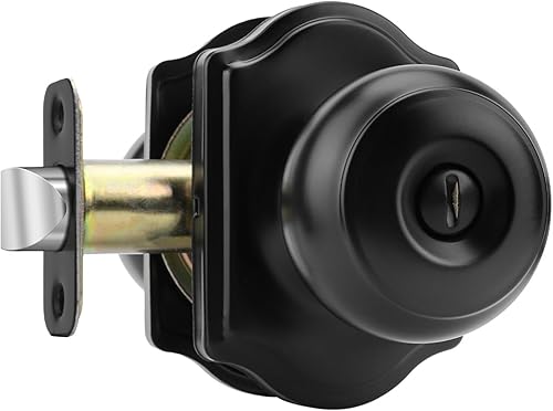 Miniatura 8 de Haidms Paquete de 3 pomos de puerta de bronce aceitado para interiores, pomos de puerta interior de privacidad para dormitorio o baño, accesorios