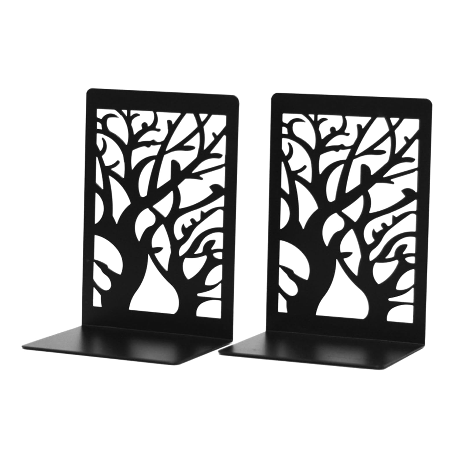 Book Ends for Shelves, Decorative Book Shelf Holder, 2 Pairs, Non Skid Stoppers Desk Bookends