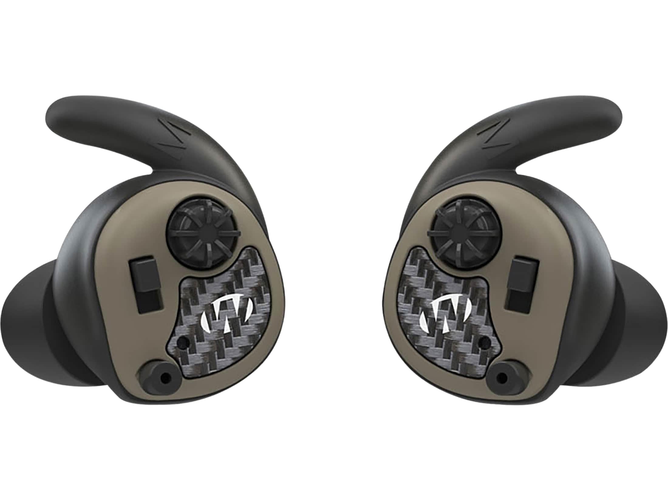 Walker's Silencer Elektronische Ohrstöpsel (NRR 25dB) Paar, Herren, Flache dunkle Erde
