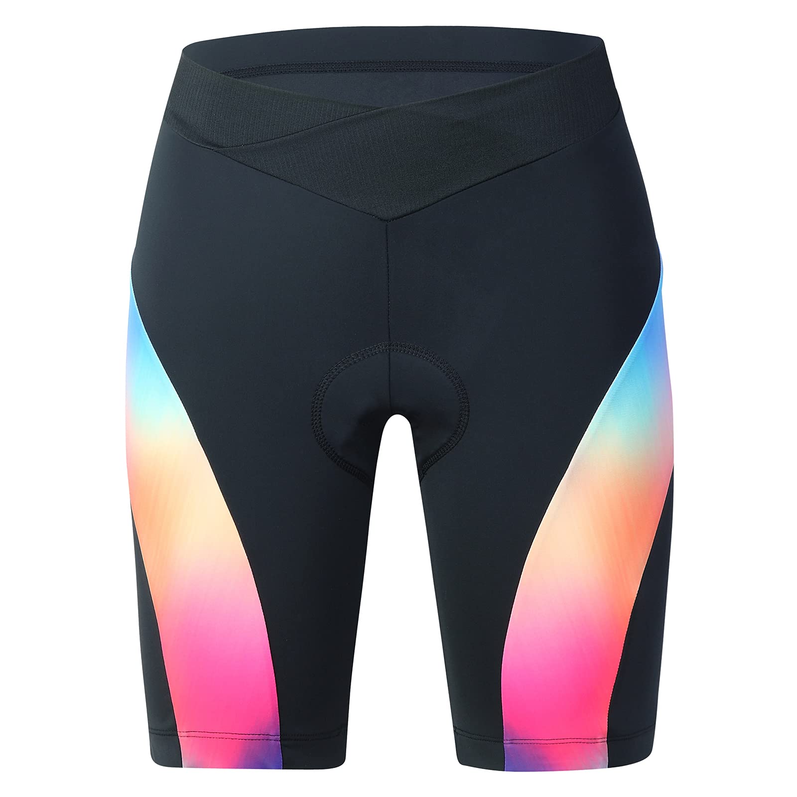 Turnhier - Pantalones cortos de ciclismo para mujer (3D, acolchados)