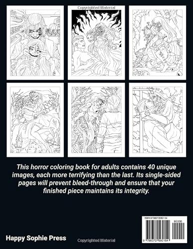 Horror Couples: Horror Coloring Book For Adults: A Coloring Book For Adults Features Couples In Horror Style, Dark Couples Mystic And Fantasy Horror ... Of Creepy, Gory, Haunting Illustrations #TOP18