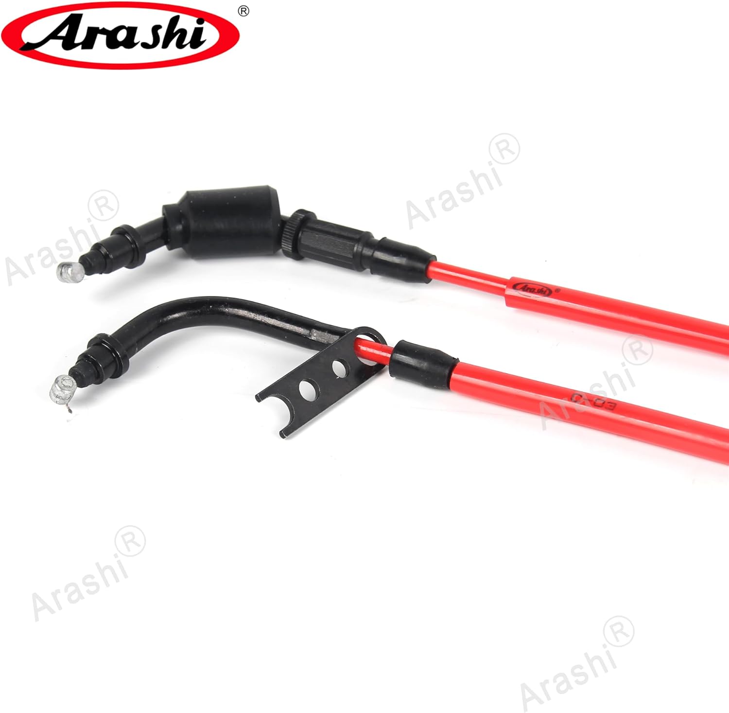Arashi Throttle Cable for Suzuki GSXR 1000 2009-2016, Stainless Wire Line and Rubber Motorcycle Replacement Accessories Parts Red