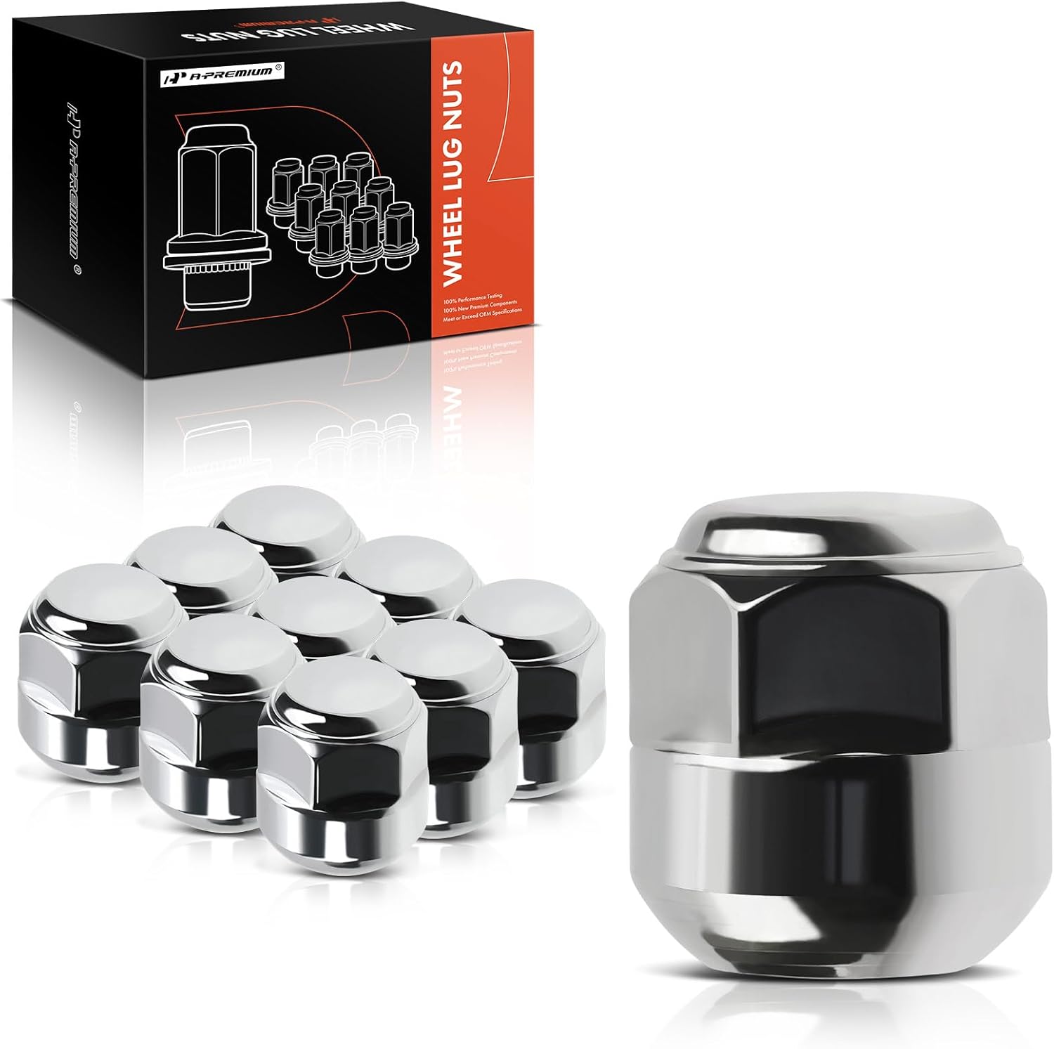 A-Premium M14-1.50 Wheel Lug Nuts Compatible with Honda Odyssey Passport Pilot Acura MDX RLX TL ZDX 10-PC Set