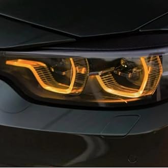 2Pcs Angel Eye DRL Boards Compatible With 2018 2019 2020 F80 M3 F82 M4 F36 LCI 418d 418i 420d 420i 420iX 425d 430d 430dX 430i 435dX 440i Adaptive LED Headlight Daytime Running Light, LED Boards, Amber