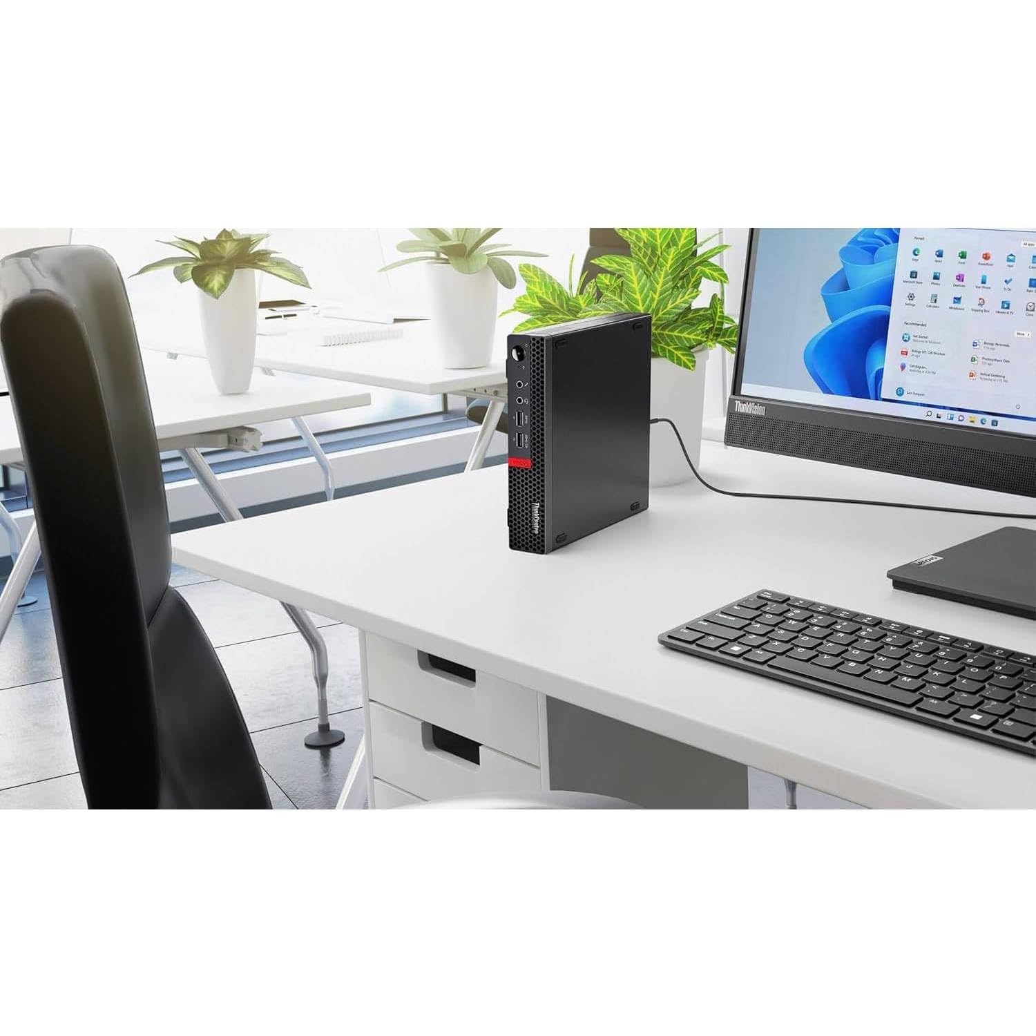 Lenovo ThinkCentre Mini Business Desktop, Ultra-Quiet Design, Dual-4K Monitor Support, AMD Dual-Core Processor, USB-C, Wi-Fi, RJ-45, Bluetooth, KB & Mouse, Windows 11 Pro (16GB RAM | 512GB SSD) — view 6