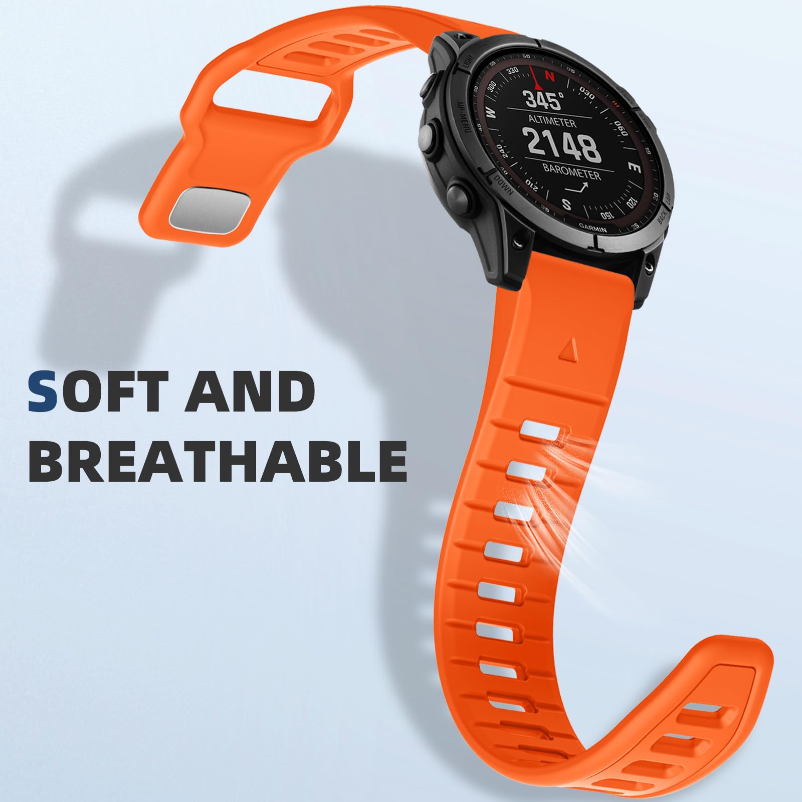 Negatta Strap Compatible With Garmin Fenix 7X/Fenix 7X Pro/Fenix 6X Pro/Fenix 5X Plus/Fenix 5X/Fenix 3/3 HR - Image 3