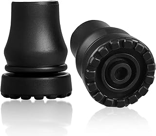 杖先ゴム 19mm 2個入り 耐摩耗 滑り止め ゴムキャップ 松葉杖 カバー 衝撃吸収 転倒防止 折りたたみ杖 トレッキングポール 傘の先端キャップ対応 高齢者用 屋内外兼用 取り付け簡単