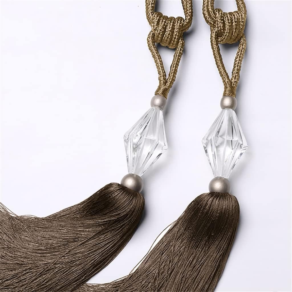 FMURY French Romantic Curtain Yarn Hanging Ball Strap Wall Hook Rope Tassel Tassels(Black)