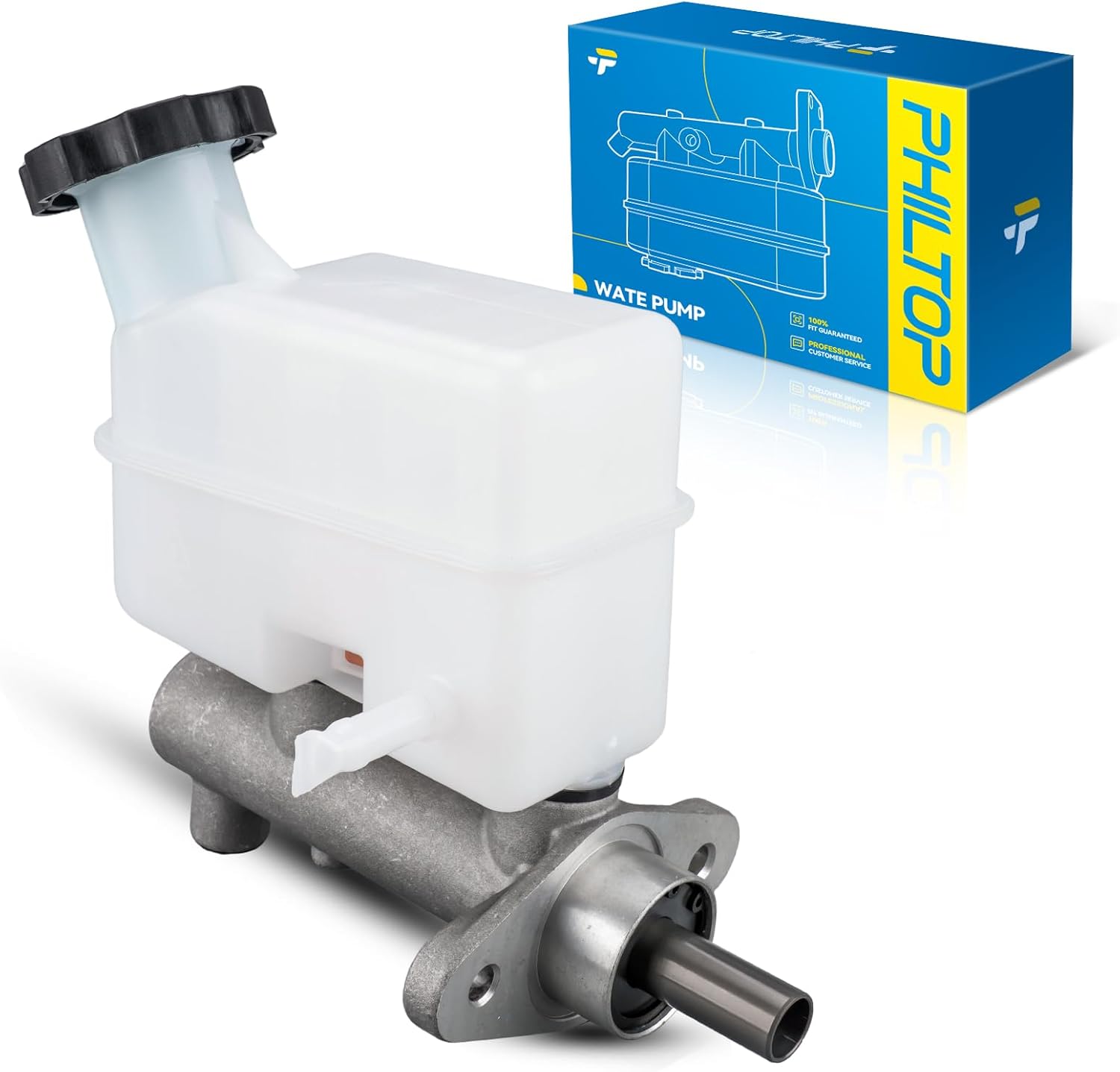 PHILTOP Brake Master Cylinder Assembly with Reversior Replacement for Hyundai Tucson 2005-2007, Kia Sportage 2005-2007, High Performance Aluminum Alloy Replacement Part, Direct Fit OEM Spec