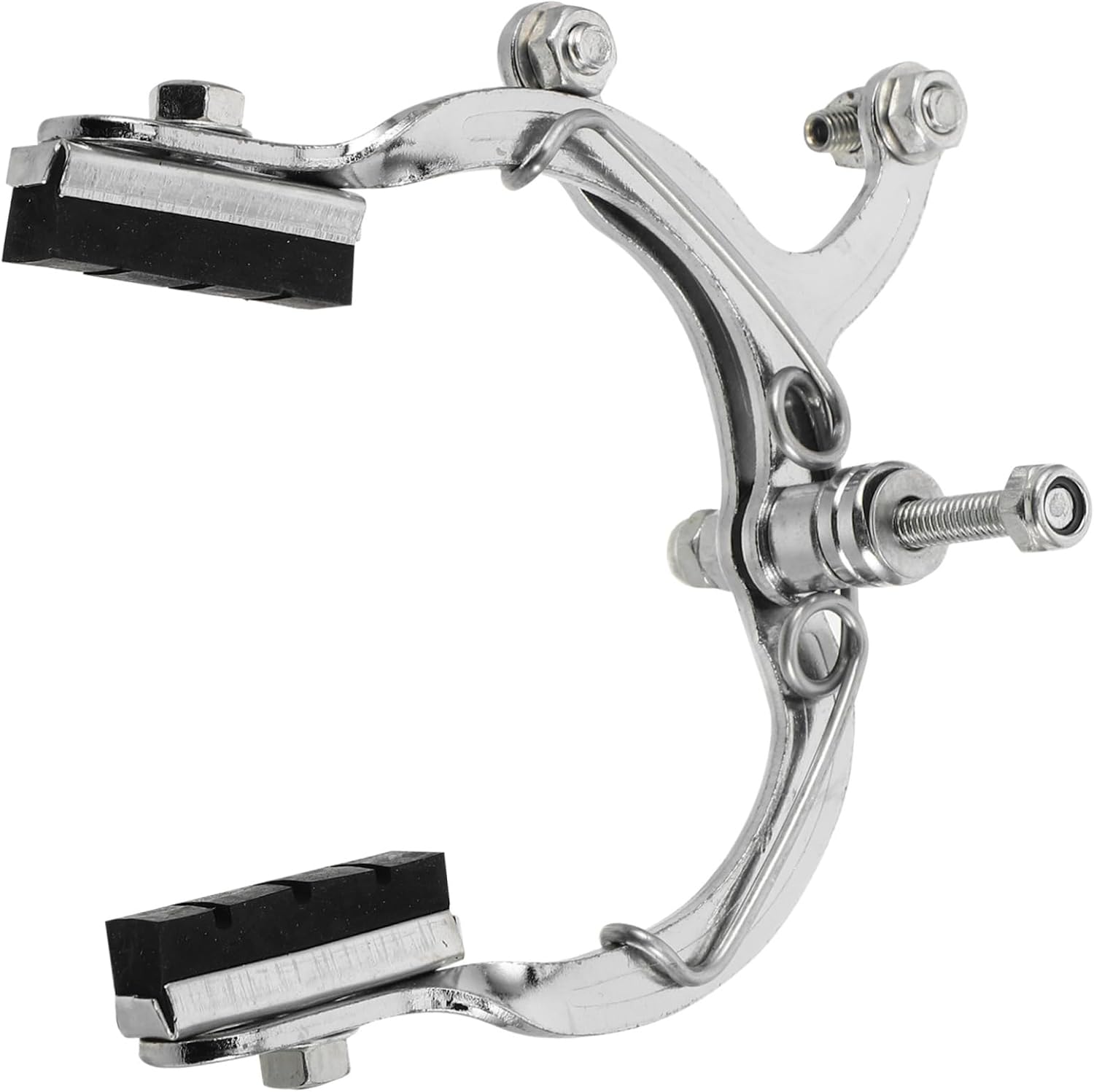 C Brake Caliper for Bikes Easy Install Bicycle Brake System Enhanced Braking Efficiency Retro Design for Mountain and Road Bicycles Silver Front and Rear Calipers