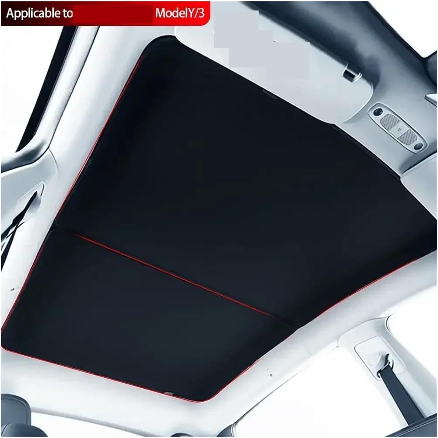 2PCS Car Glass Roof Sunshade Sun Sunroof Covers Sunroof Front Rear Glass Skylight Summer Cooling Fit for Tesla Model 3 Y Car sunroof Shade(for Model Y Black)