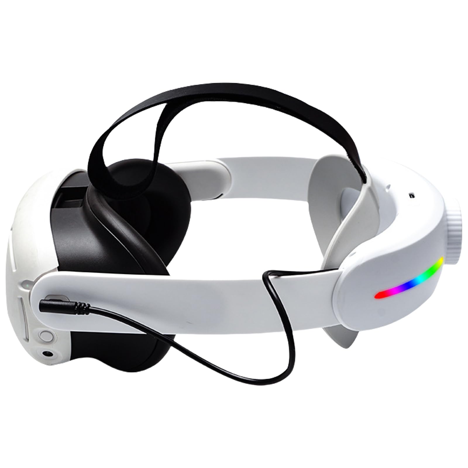 Correa para la cabeza de respaldo de batería para gafas de realidad virtual, cómoda, ajustable, 4000 mAh, accesorio de alimentación con luz LED