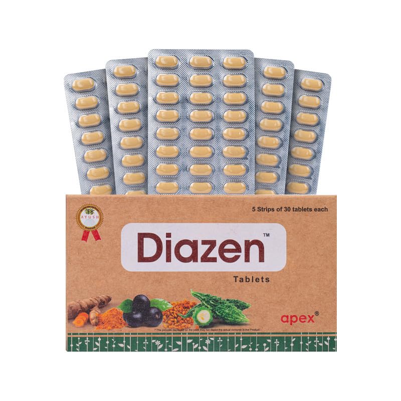 Image of Green Milk Diazen Tablets | Ayurvedic Blood Sugar Balance Supplement | Supports Glucose & Metabolic Wellness | Helps Maintain Energy & Digestive Balance | Herbal Diabetes Care Formula | 5x30 Tablets