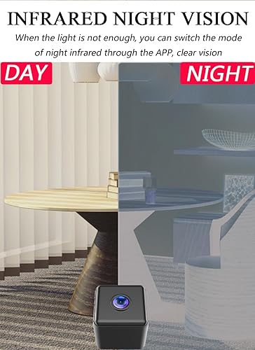 Miniatura 4 de Cámara espía oculta WiFi, mini cámara inalámbrica HD1080P, pequeña cámara de detección de movimiento, cámaras de visión nocturna para seguridad en