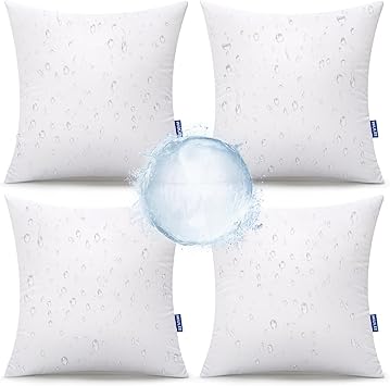 42% off: MIULEE 18x18 Outdoor Pillows, Set of 4 Throw Pillows Waterproof, Soft Support Throw Inserts Decorative …