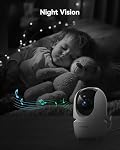Comfyer BM01 Moniteur de bébé à caméra, moniteur vidéo pour bébé, 1080p FHD Résolution, Zoom Tilt Pan à distance, Talk à deux voies, Vision nocturne, Paix de l'esprit