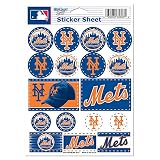 MLB New York Mets Vinyl Sticker Sheet, 5" x 7"