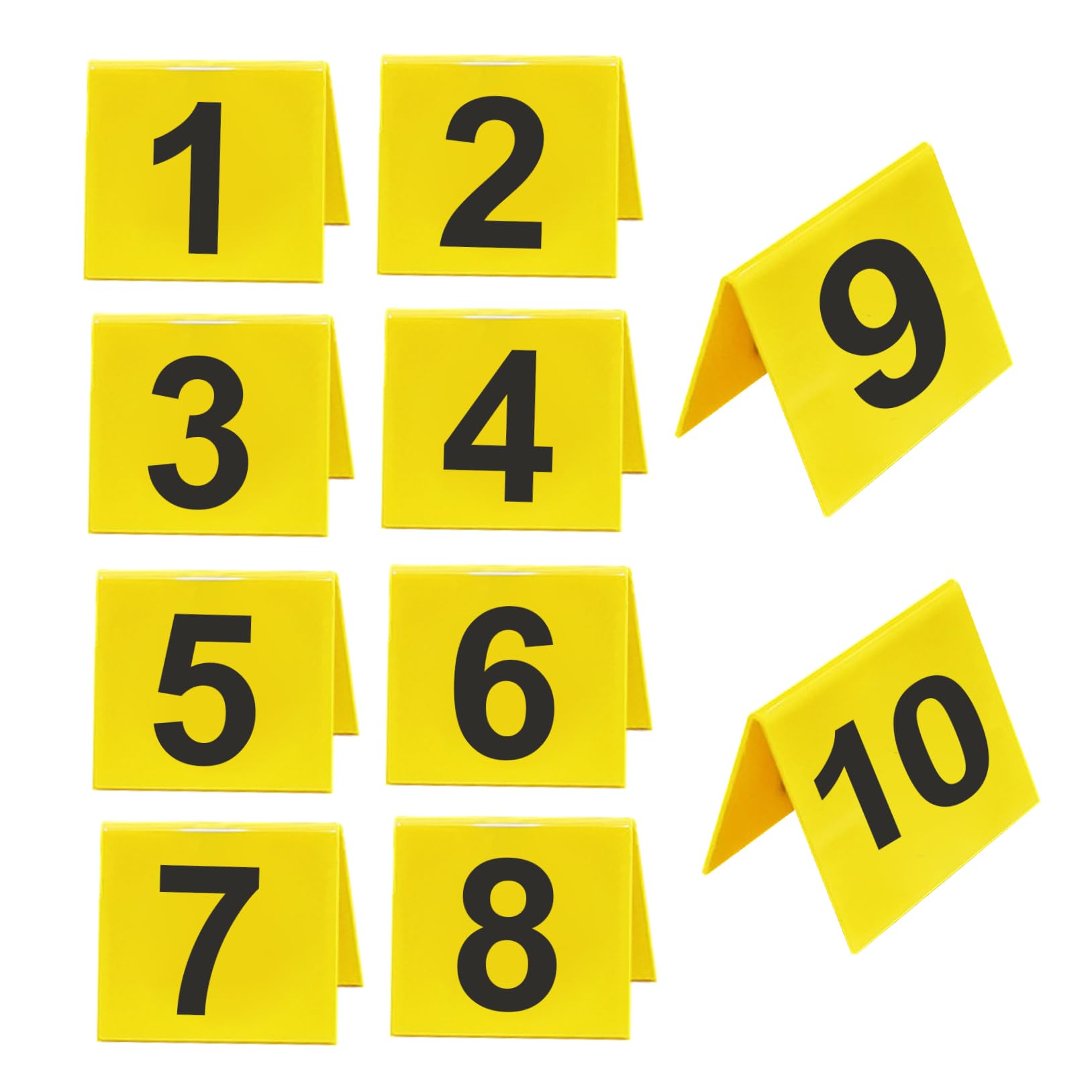Evidence Marker for NO.1-10 10PCS Crime Scene Markers Double-Sided Acrylic Clue Party Decor Reusable Fade-Resistant Detective Decorations for Halloween Prop, Crime Scene Markers