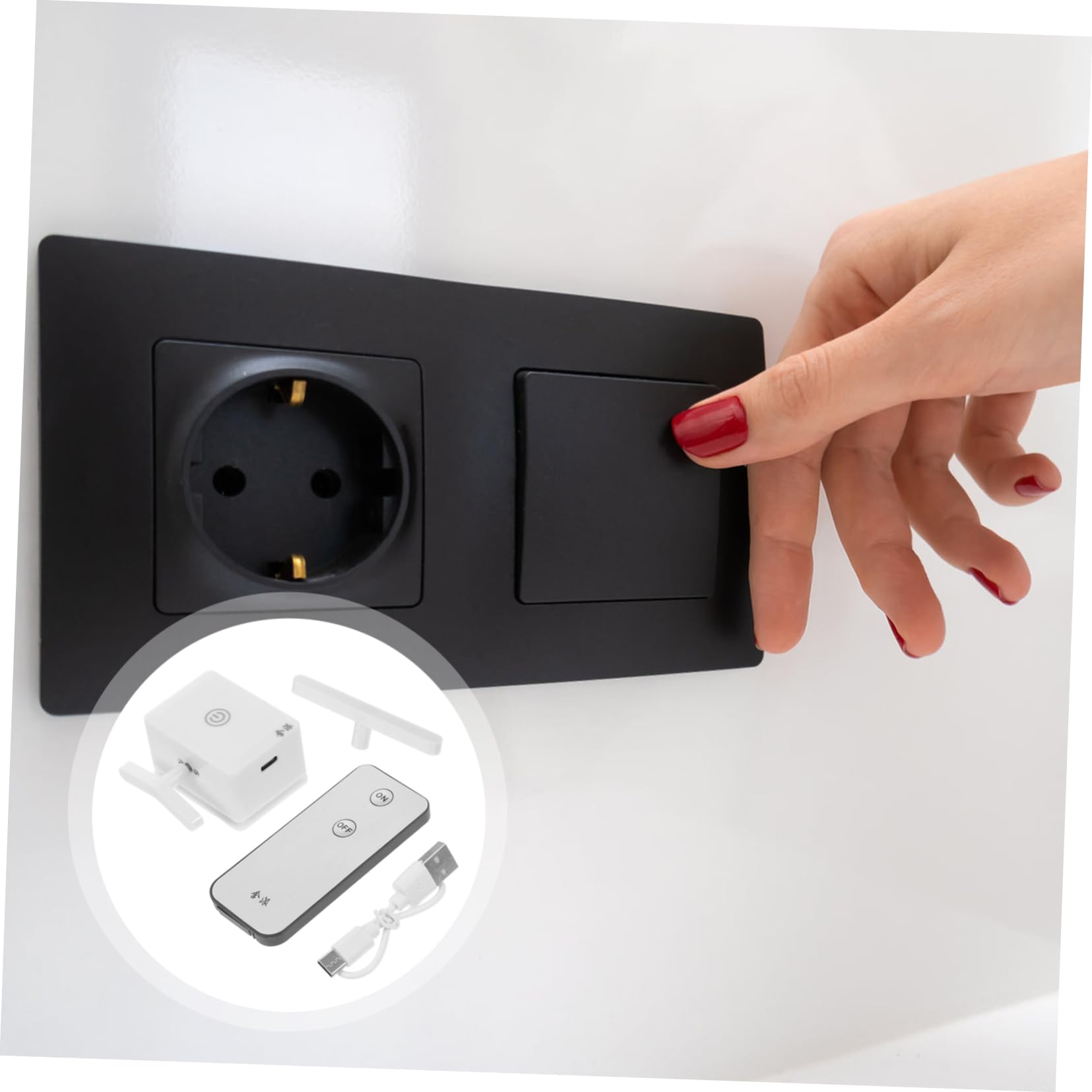 Tofficu 2juegos Pulsador De Accesorio Inteligente De Interruptores De Luz Robot Diseño Recargable