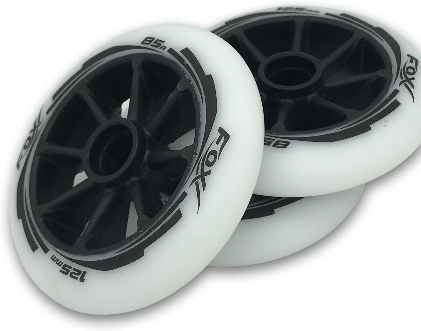 85 Pu 125mm * 24mm Inline Speed Roller Skate Wheels SHR Wheel Skates Racing Wheels Ruedas for Indoor Outdoor Wave Board Caster Board Street Surf (Pack of 3 Wheels)