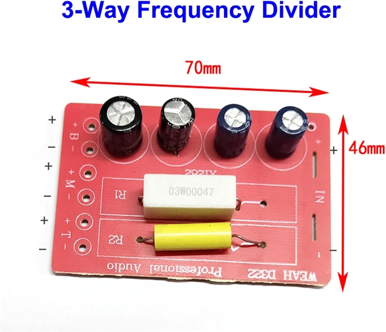 2PCS 3 Way 150W 3 Unit Speaker Frequency Divider Home Theater Filter Circuit HiFi Stereo Audio Crossover Filters