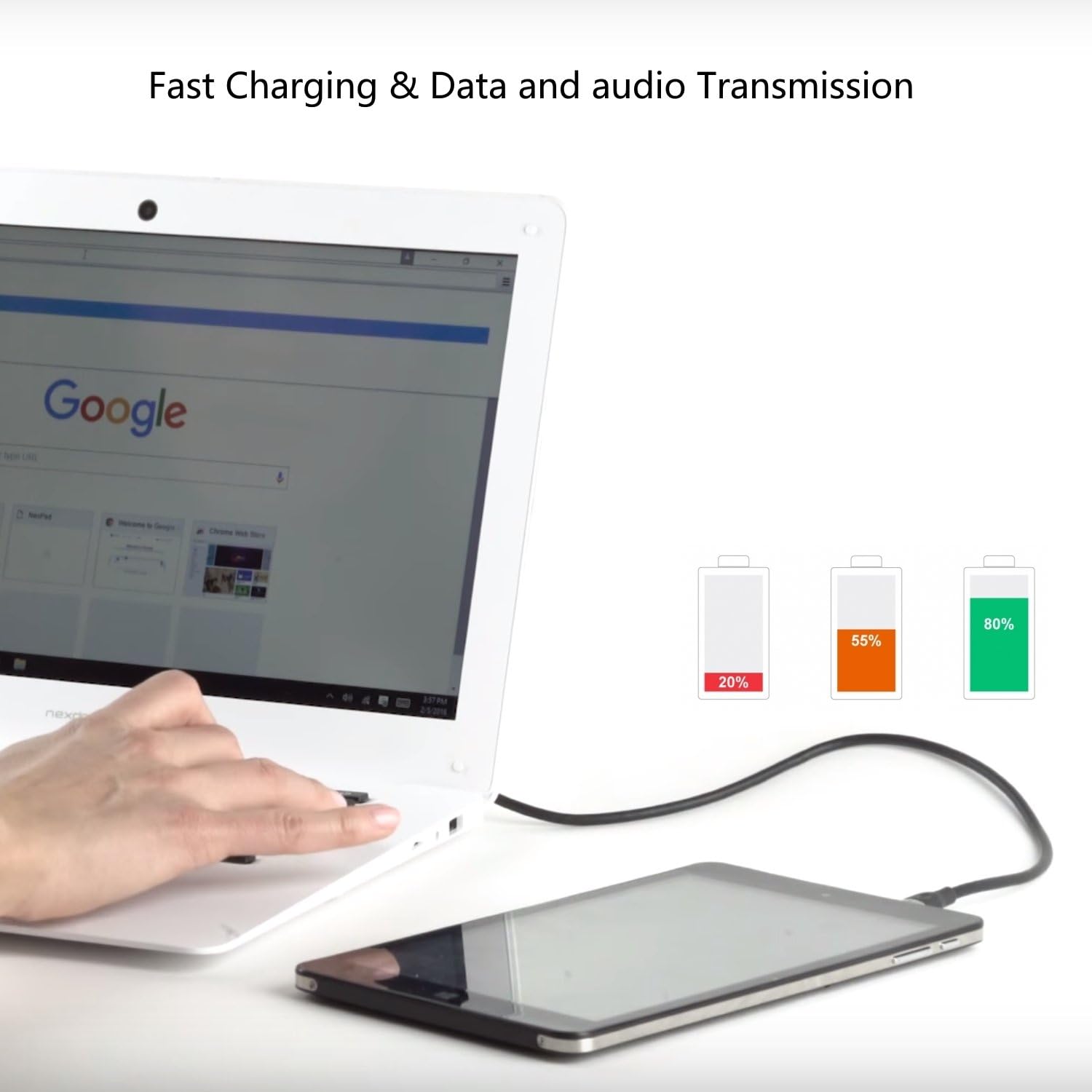 ewent USB 2.0 Cable Type A/B Male/Micro, Charging and Syncing for Samsung Smartphone, Navigation Systems, Digital Cameras, MP3, Double Shielded 28 awg Copper, 1 m, Black