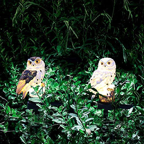 Jormey Owl Solar Lights, Led Pathway Light Solar Powered, Ip65 Waterproof, Auto On/Off, Long Last, For Decorative Garden Stake Lights For Walkway Yard Lawn Landscape Lighting (Brown 2Pcs) #TOP3