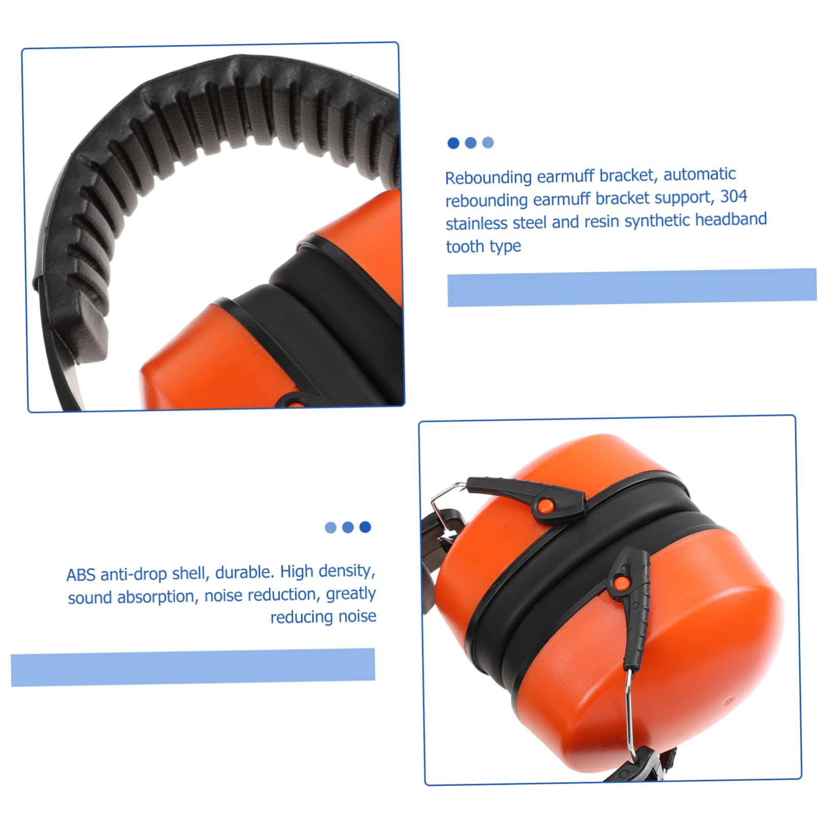 SHINEOFI 2 Pezzi Cuffie Protettive Antirumore Leggere per Lavoratori Isolamento Earmuffs per Riduzione Del Rumore Industriali Design Head Mounted Facili da Trasportare