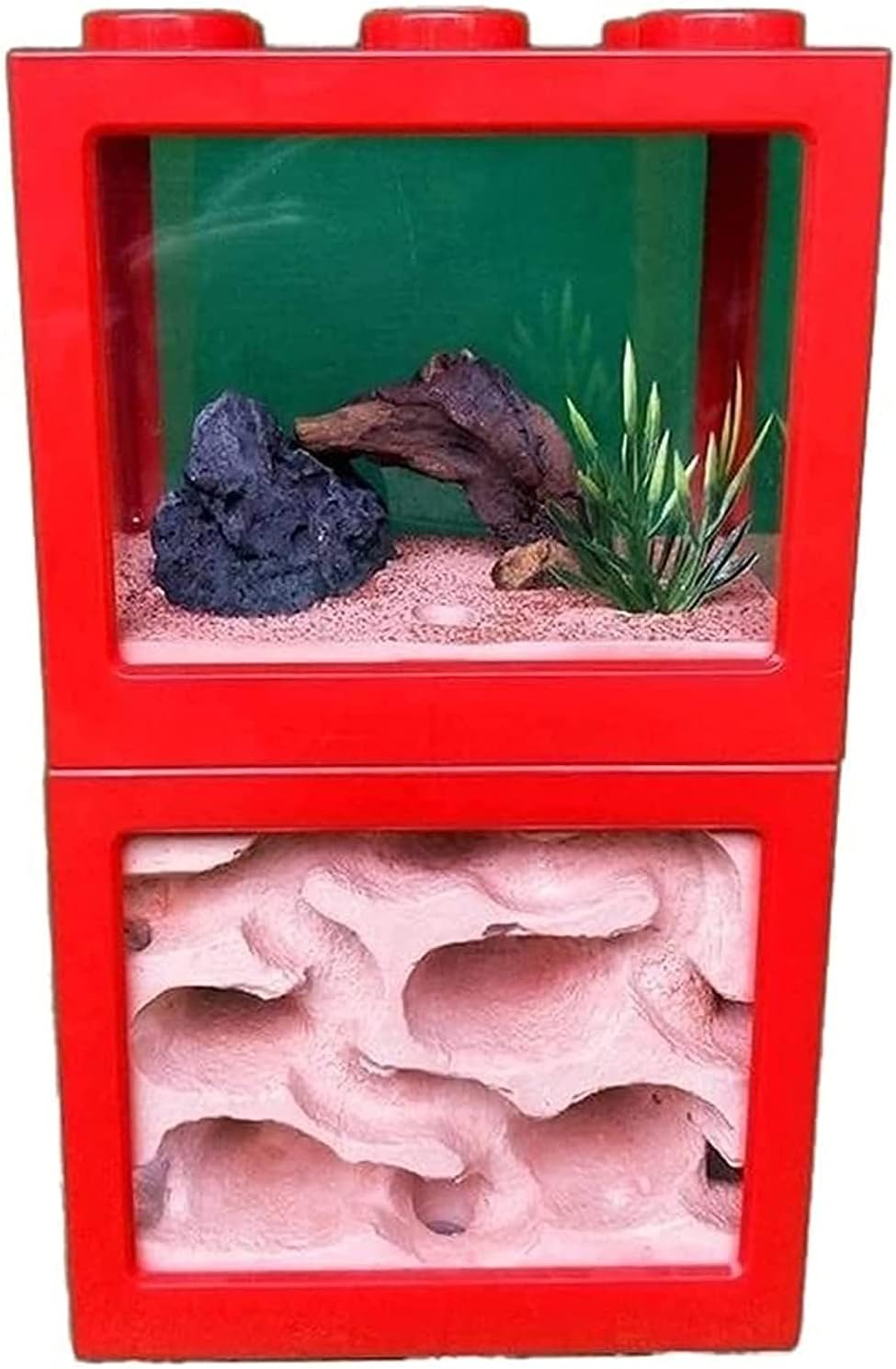 アリ繁殖ボックスアクリル昆虫ディスプレイボックス透明アリの巣アリテラリウムライブアリファーム（色：赤、サイズ：120x80x200M