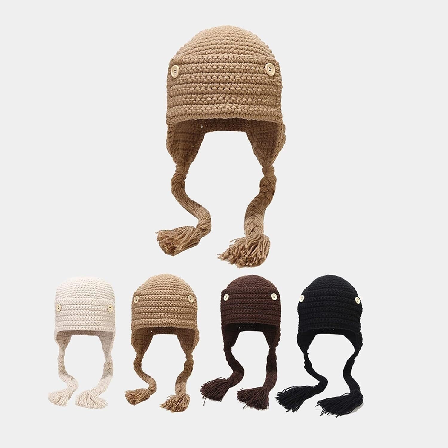 Wintermütze für Outdoor-Aktivitäten Mütze, Warm, Grob Gestrickt, Mit Zopfmuster, Weich, Dehnbar, Dick, Niedliche Strickmütze Warme Winterkappe