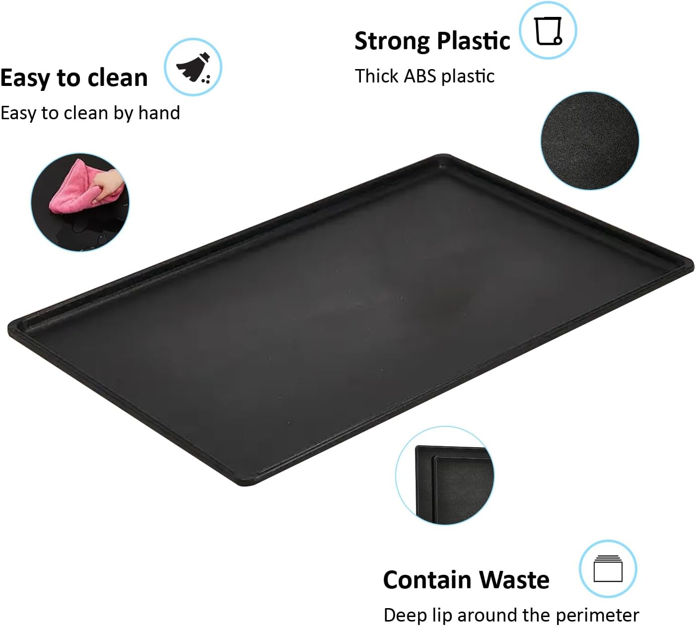 Replacement Tray for Dog Crate Pans Large 42 Inch Plastic Bottom Pan for Pet Kennel Crate Liner Trays